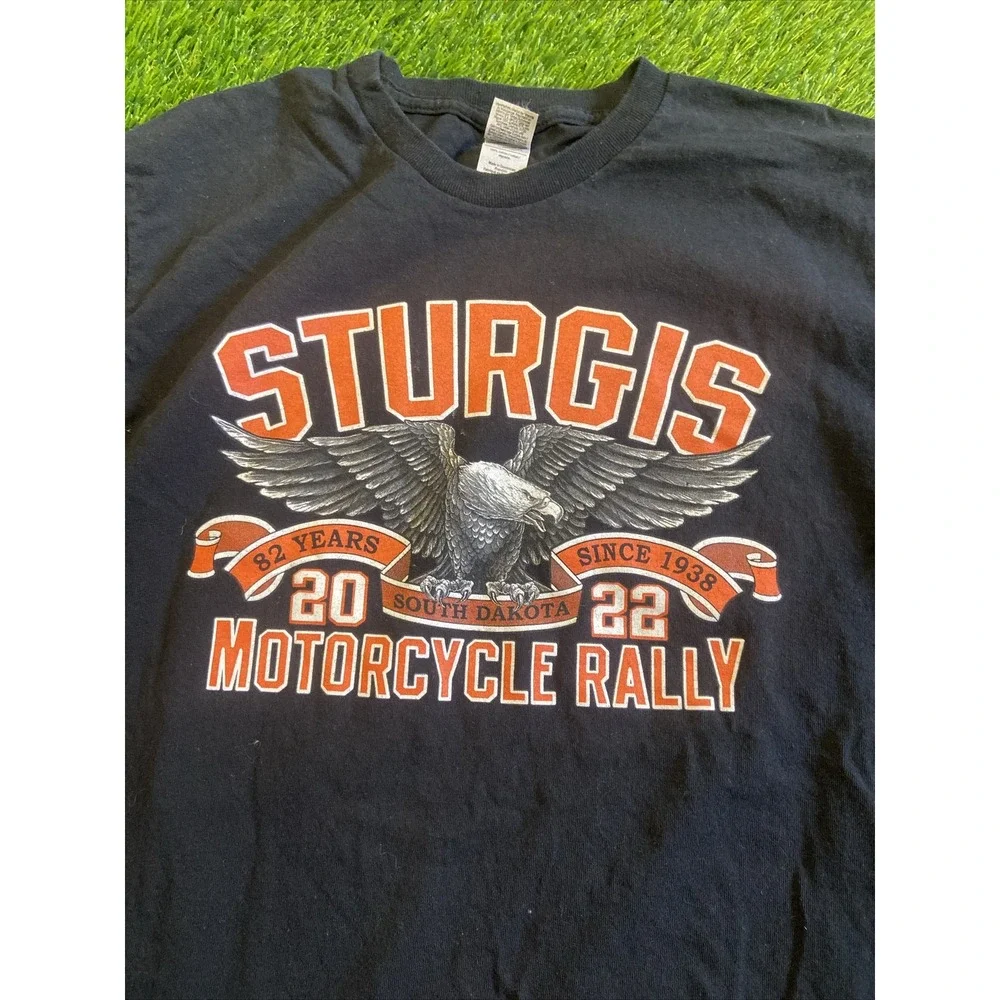 Sturgis 82nd Anniversary Motorcycle Rally 2022 Black Graphic T-Shirt Men's Sz M